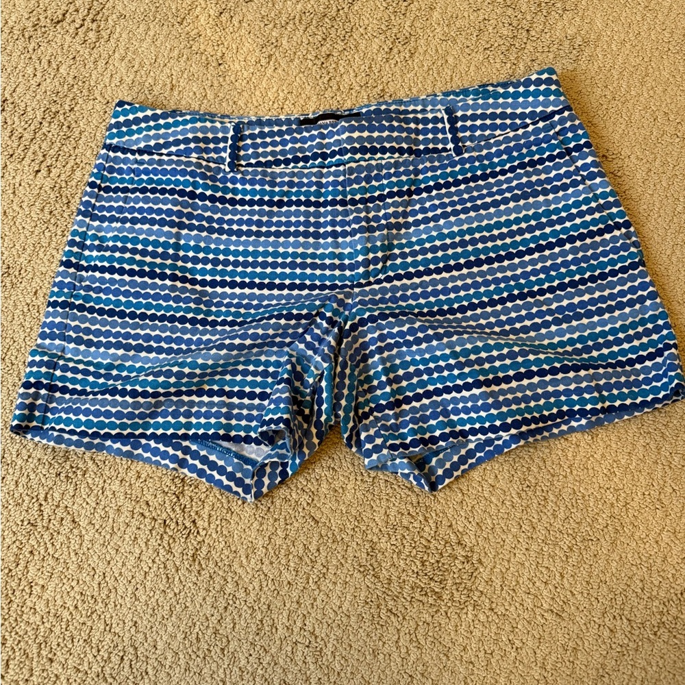 Banana Republic Blue and White Patterned Women's Shorts